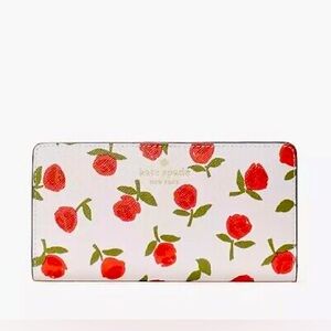 Kate Spade Dana Festive Rosette Slim Wallet